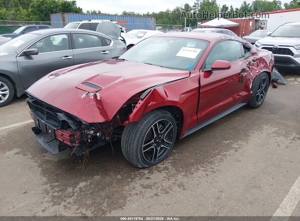 1FA6P8TH1K5177948 2019 FORD MUSTANG Бордовый Передняя левая четверть
