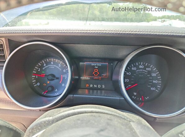1FA6P8TH4K5167253 2019 FORD MUSTANG Синий Вид щитка приборов