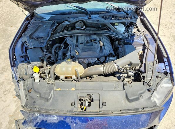 1FA6P8TH4K5167253 2019 FORD MUSTANG Синий Вид задней части салона