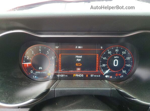 1FA6P8TH4L5188248 2020 FORD MUSTANG Красный Вид щитка приборов