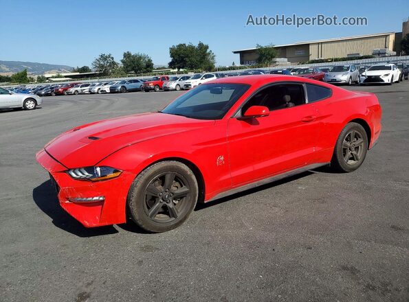 1FA6P8TH5K5123598 2019 FORD MUSTANG Red Vista tres cuartos delantera izquierda