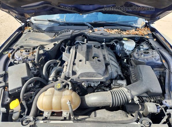 1FA6P8TH5K5167083 2019 FORD MUSTANG Синий Вид задней части салона