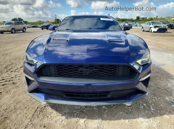 1FA6P8TH5K5167083 2019 FORD MUSTANG Синий Вид спереди