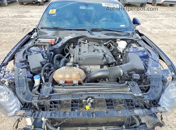 1FA6P8TH7L5129985 2020 FORD MUSTANG Синий Вид задней части салона