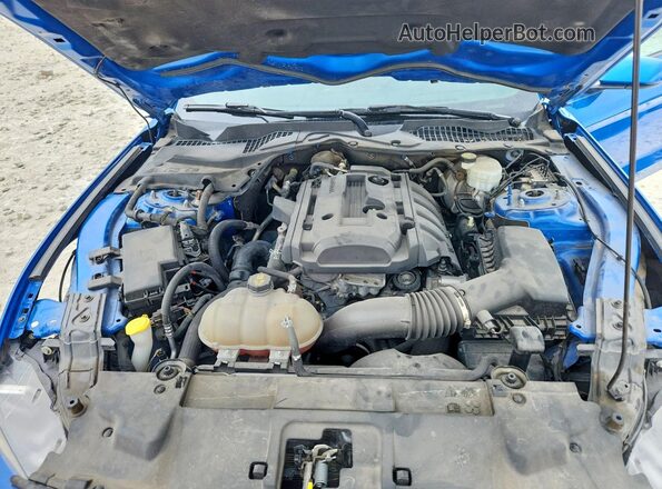 1FA6P8TH9K5115214 2019 FORD MUSTANG Синий Вид задней части салона