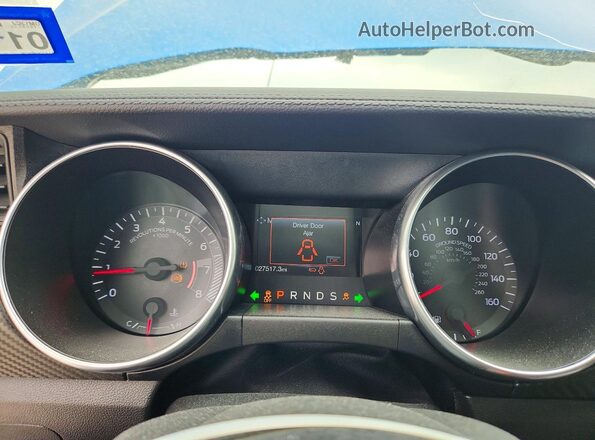 1FA6P8TH9K5115214 2019 FORD MUSTANG Синий Вид щитка приборов