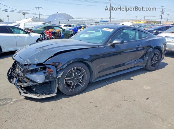 1FA6P8THXN5129403 2022 FORD MUSTANG Black წინა მარცხენა ხედი სამი მეოთხედიდან