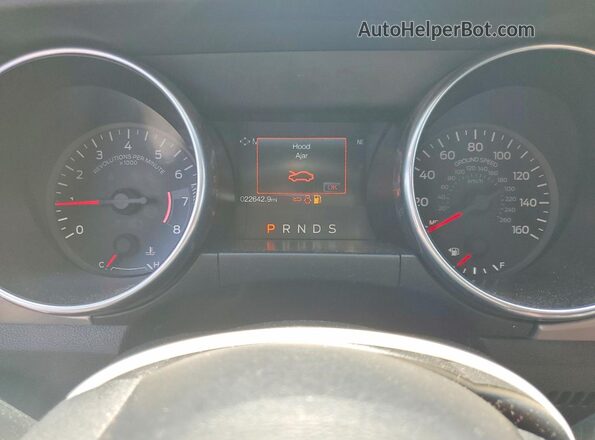 1FA6P8THXN5129403 2022 FORD MUSTANG Black ხელსაწყოთა პანელის ხედი