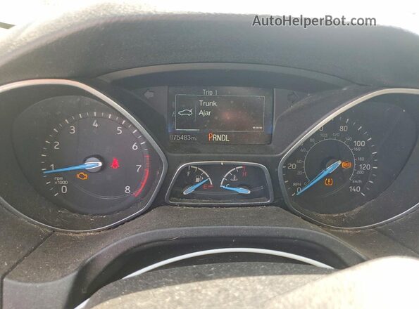 1FADP3E24JL307685 2018 FORD FOCUS Черный Вид щитка приборов