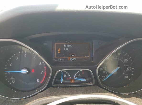 1FADP3E28GL281682 2016 FORD FOCUS Серый Вид щитка приборов