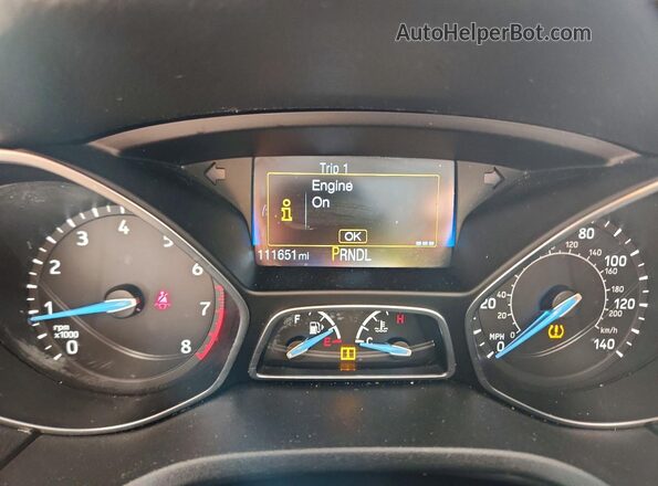 1FADP3E2XJL217537 2018 FORD FOCUS Серебряный Вид щитка приборов
