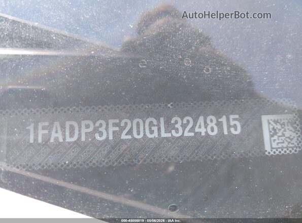 1FADP3F20GL324815 2016 FORD FOCUS Серебряный Вид задней части салона