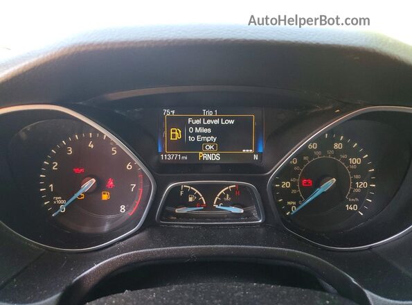 1FADP3F21GL374056 2016 FORD FOCUS Черный Вид щитка приборов