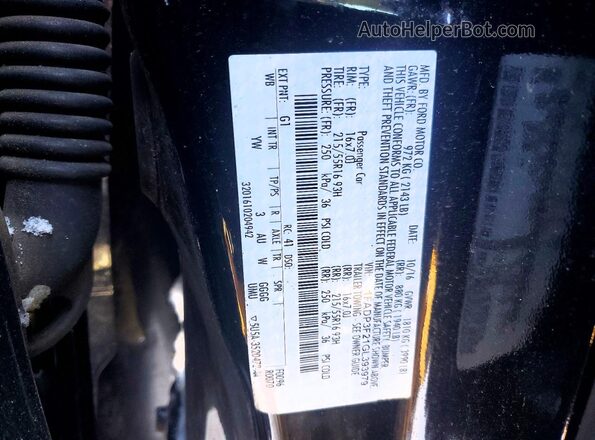 1FADP3F21GL393979 2016 FORD FOCUS Черный Вид наклейки с VIN-кодом