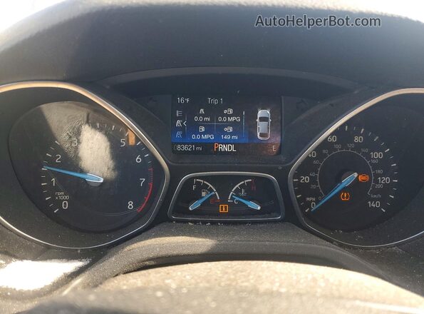 1FADP3F21GL393979 2016 FORD FOCUS Черный Вид щитка приборов