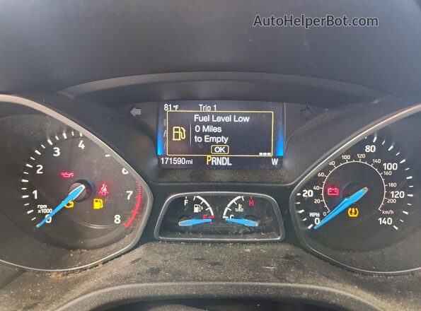 1FADP3F22GL329692 2016 FORD FOCUS White Vista del cuadro de instrumentos