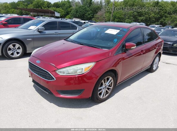 1FADP3F23GL369389 2016 FORD FOCUS Maroon წინა მარცხენა ხედი სამი მეოთხედიდან