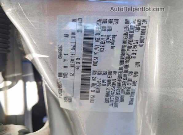1FADP3F24GL330777 2016 FORD FOCUS Silver Widok komory silnika
