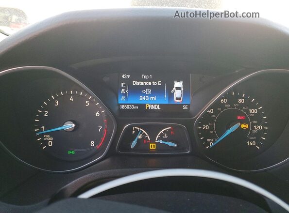 1FADP3F24HL203111 2017 FORD FOCUS Blue Widok zestawu wskaźników