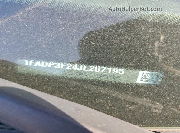 1FADP3F24JL207195 2018 FORD FOCUS Угольный Вид подкапотного пространства