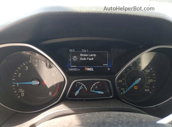 1FADP3F24JL207195 2018 FORD FOCUS Угольный Вид щитка приборов