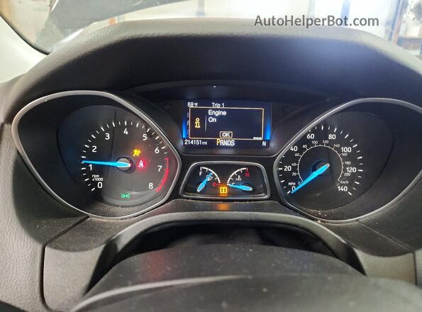 1FADP3F26GL299029 2016 FORD FOCUS Gray Widok zestawu wskaźników