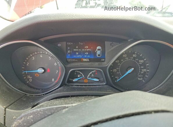 1FADP3F27HL327423 2017 FORD FOCUS Красный Вид щитка приборов