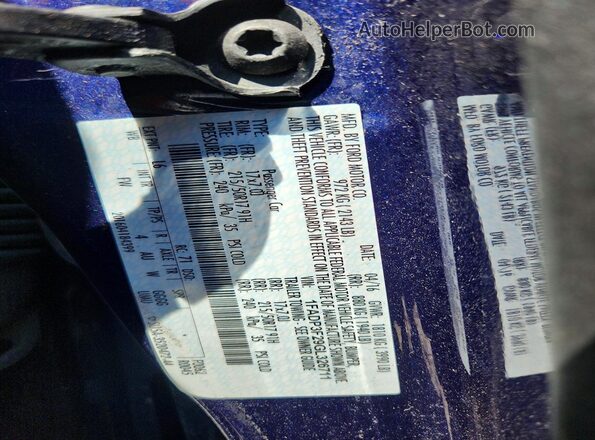 1FADP3F29GL326711 2016 FORD FOCUS Blue Vista del compartimento del motor