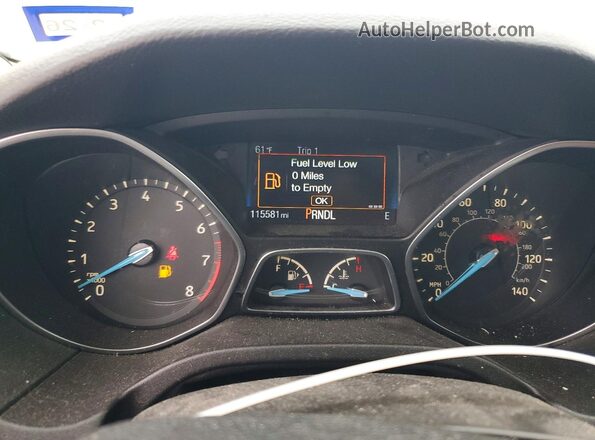 1FADP3F29GL360695 2016 FORD FOCUS Silver Vista del cuadro de instrumentos