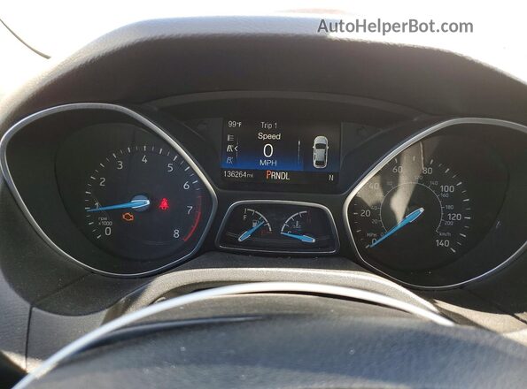 1FADP3F29HL215738 2017 FORD FOCUS Серебряный Вид щитка приборов