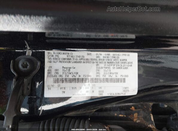 1FADP3F2XGL271248 2016 FORD FOCUS Black Vista del compartimento del motor