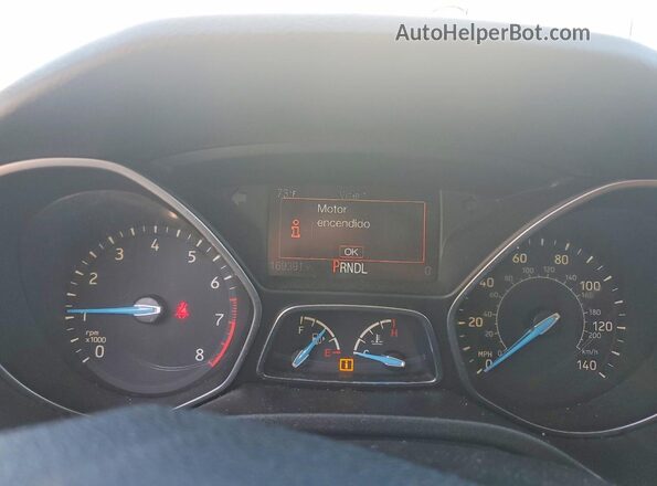 1FADP3F2XGL295114 2016 FORD FOCUS Белый Вид щитка приборов