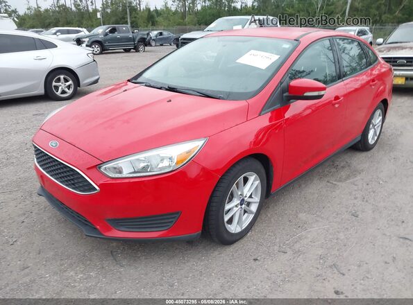 1FADP3FE2HL338307 2017 FORD FOCUS Красный Передняя левая четверть