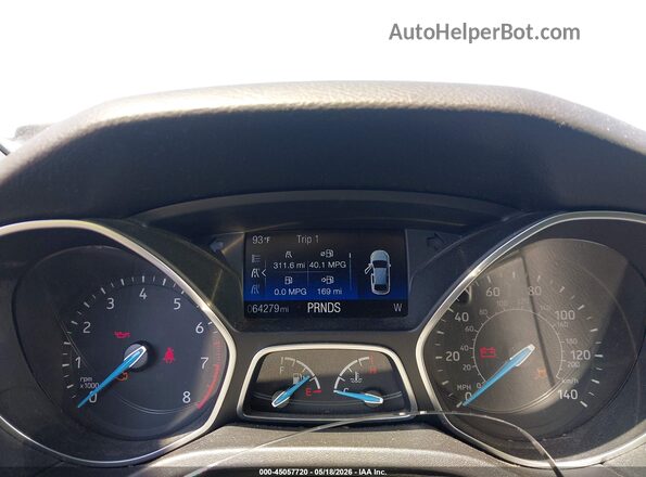 1FADP3FE5GL287707 2016 FORD FOCUS Серебряный Вид задних сидений