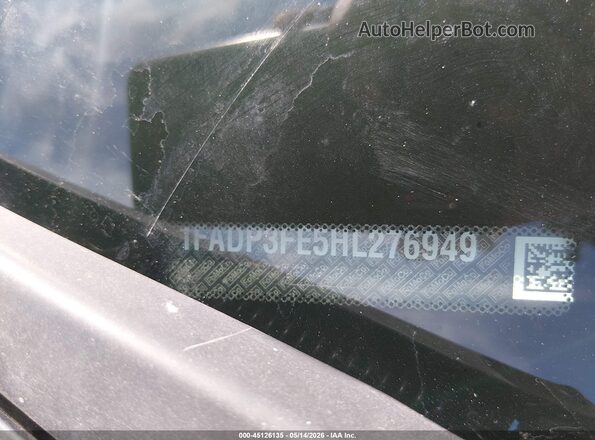 1FADP3FE5HL276949 2017 FORD FOCUS Серый Вид подкапотного пространства