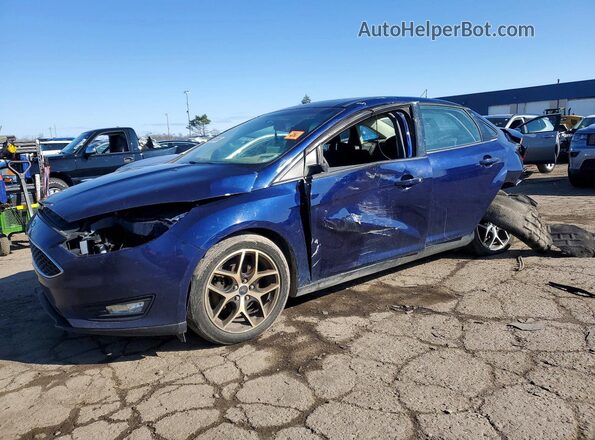 1FADP3H20HL242887 2017 FORD FOCUS Синий Передняя левая четверть