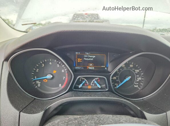 1FADP3H22HL312227 2017 FORD FOCUS Угольный Вид щитка приборов