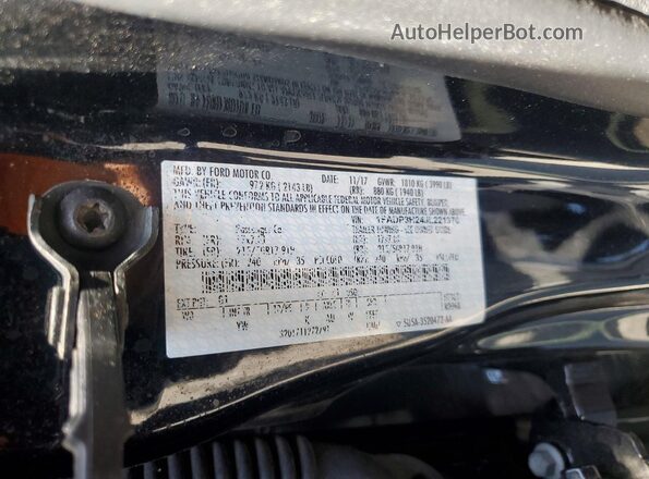 1FADP3H24JL221370 2018 FORD FOCUS Black Vista del compartimento del motor