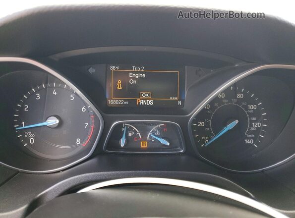 1FADP3H28HL314600 2017 FORD FOCUS Черный Вид щитка приборов