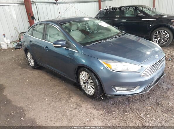 1FADP3J26JL294203 2018 FORD FOCUS Синий Передняя правая четверть