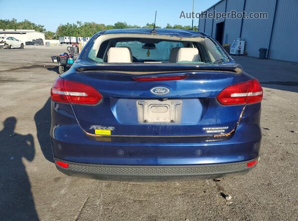 1FADP3J28GL287925 2016 FORD FOCUS Синий Вид сзади