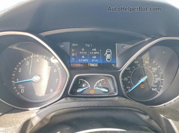 1FADP3J29HL281696 2017 FORD FOCUS Серый Вид щитка приборов
