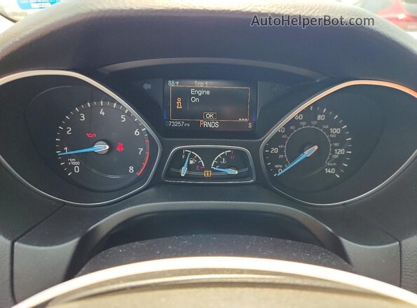 1FADP3K20GL372627 2016 FORD FOCUS Серебряный Вид щитка приборов