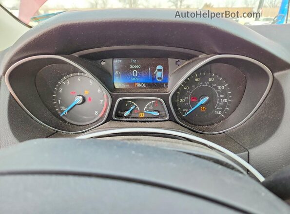 1FADP3K21GL288218 2016 FORD FOCUS Красный Вид щитка приборов