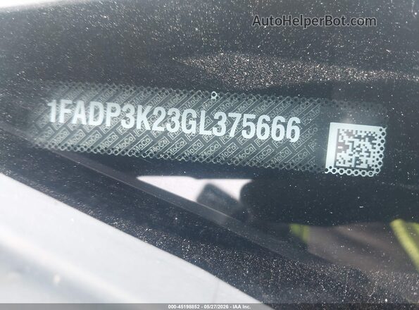 1FADP3K23GL375666 2016 FORD FOCUS Black Widok zestawu wskaźników