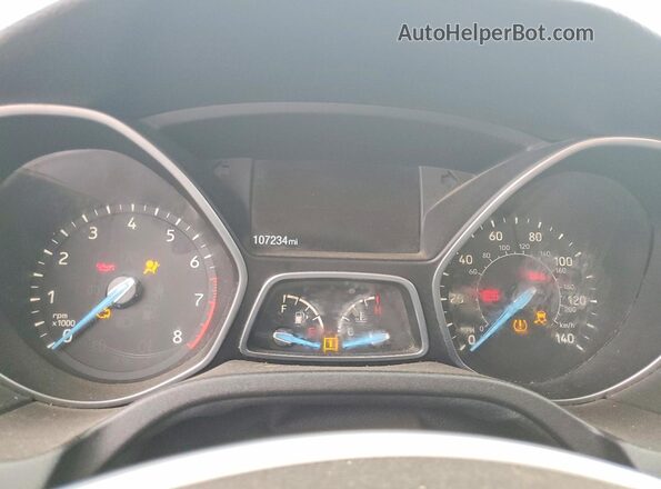 1FADP3K24HL232548 2017 FORD FOCUS White Widok zestawu wskaźników