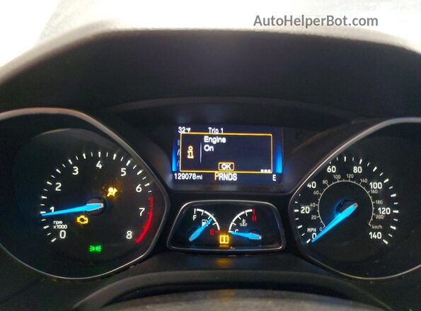 1FADP3K26GL374334 2016 FORD FOCUS Gray Vista del cuadro de instrumentos