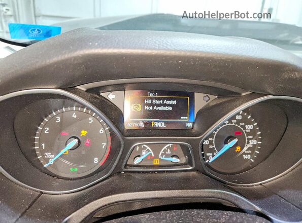 1FADP3K27GL389053 2016 FORD FOCUS Серый Вид щитка приборов