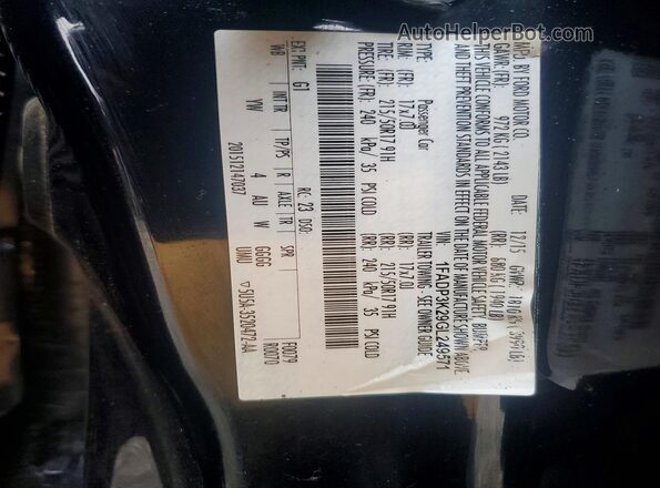 1FADP3K29GL249571 2016 FORD FOCUS Black Vista del compartimento del motor