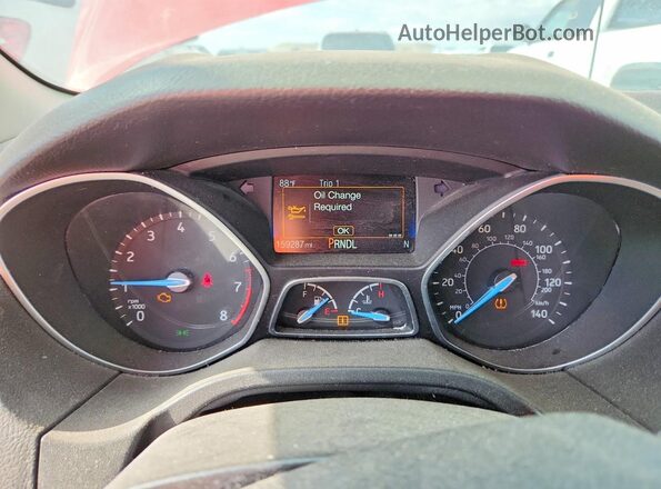 1FADP3K29HL290753 2017 FORD FOCUS Red Vista del cuadro de instrumentos